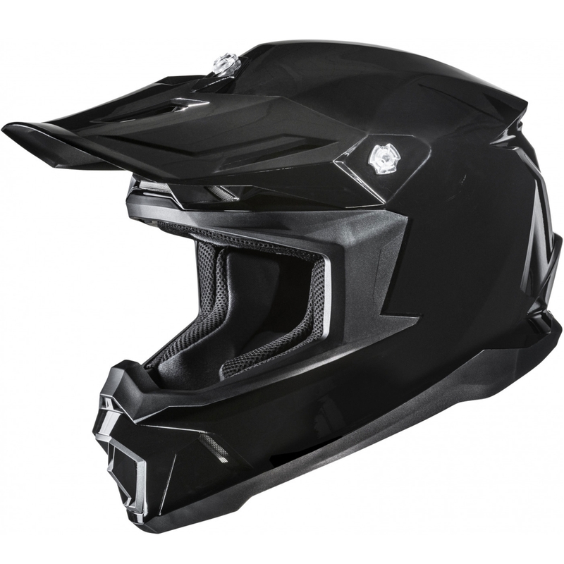 Casco da motocross HJC C50 Solid nero metallizzato