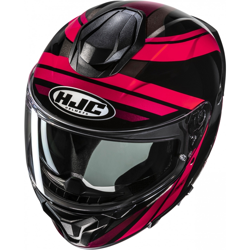 Casco integrale da moto HJC C71 Faber MC1 nero-rosso