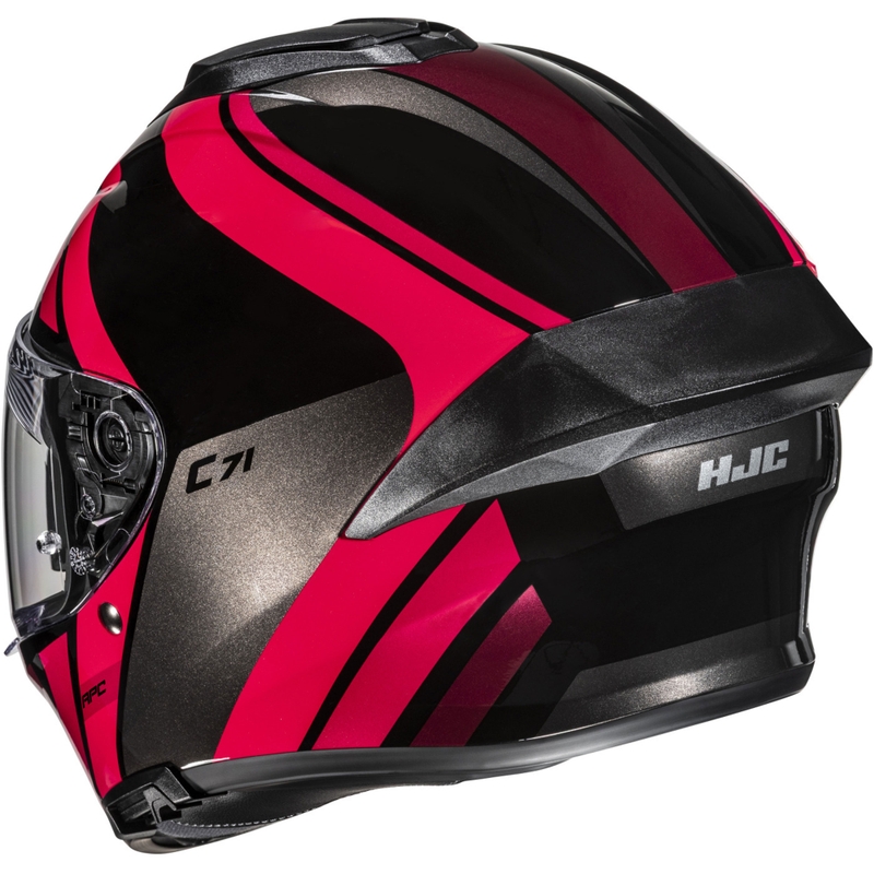 Casco integrale da moto HJC C71 Faber MC1 nero-rosso