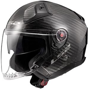 Casco moto jet LS2 OF603 Infinity II Carbon-06 nero lucido