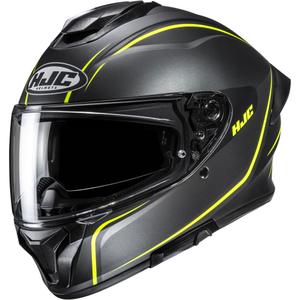 Casco integrale da moto HJC C71 Quez MC3HSF nero-giallo fluo