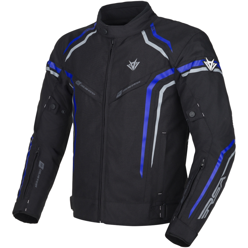 Giacca da moto RSA Compact 2 nero-grigio-blu