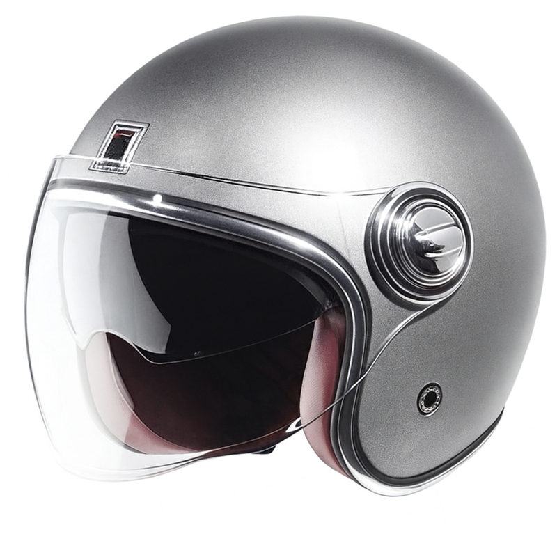 Casco aperto NOX PREMIUM Heritage argento opaco