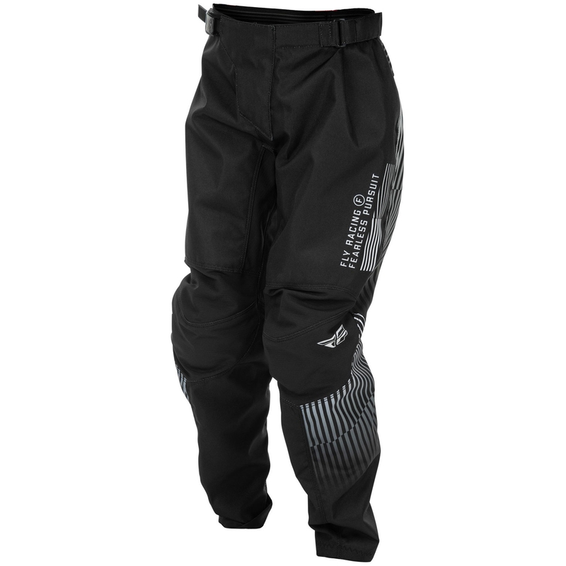 Pantaloni da motocross per bambini FLY Racing - USA F-16 Nero-Bianco