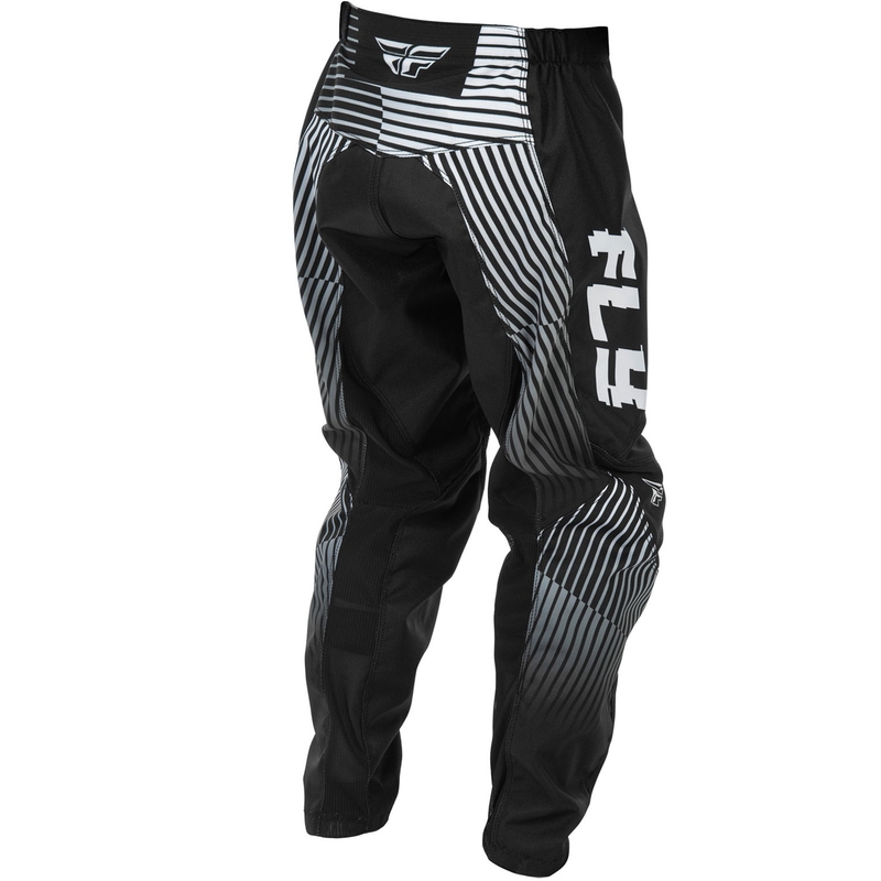 Pantaloni da motocross per bambini FLY Racing - USA F-16 Nero-Bianco