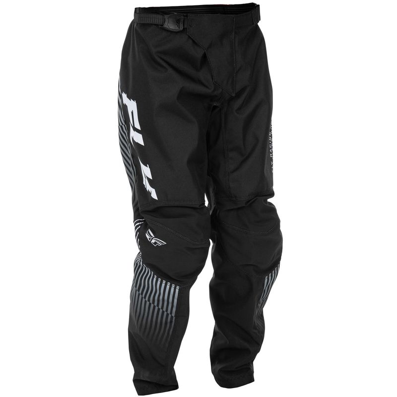 Pantaloni da motocross per bambini FLY Racing - USA F-16 Nero-Bianco