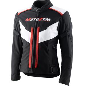 Giacca da moto da donna Motozem Team 2 nero-bianco