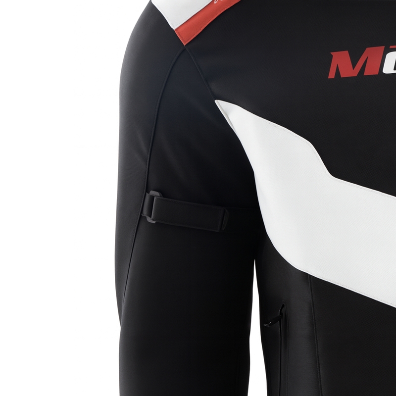 Giacca da moto da donna Motozem Team 2 nero-bianco