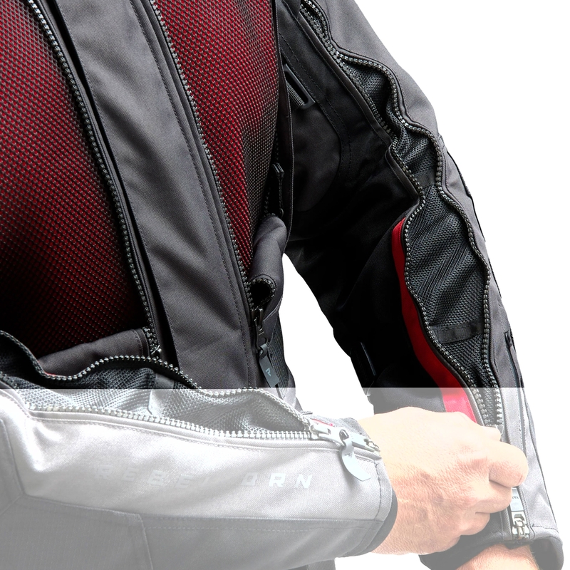 Giacca da moto Rebelhorn Cubby V nero-antracite-rosso