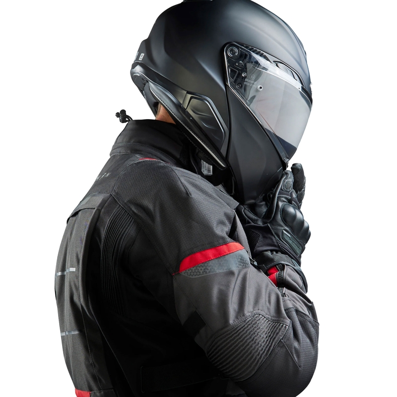 Giacca da moto Rebelhorn Cubby V nero-antracite-rosso