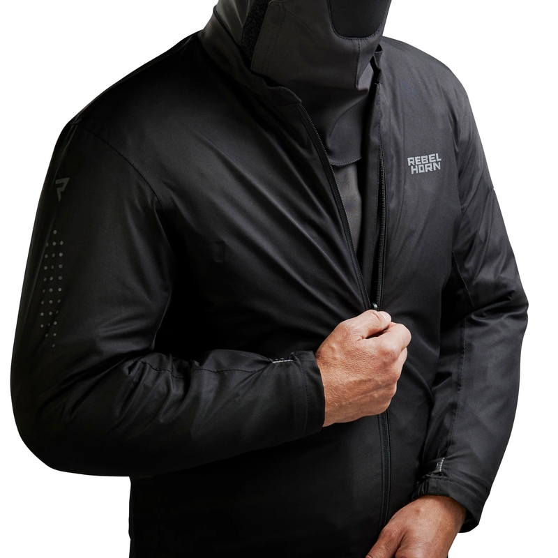 Giacca da moto Rebelhorn Cubby V nero-antracite-rosso