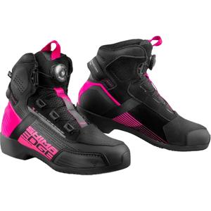 Stivali da moto da donna Shima Edge Vent neri e rosa