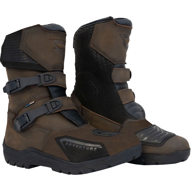 Stivali moto Street Racer Adventure Low WP marrone