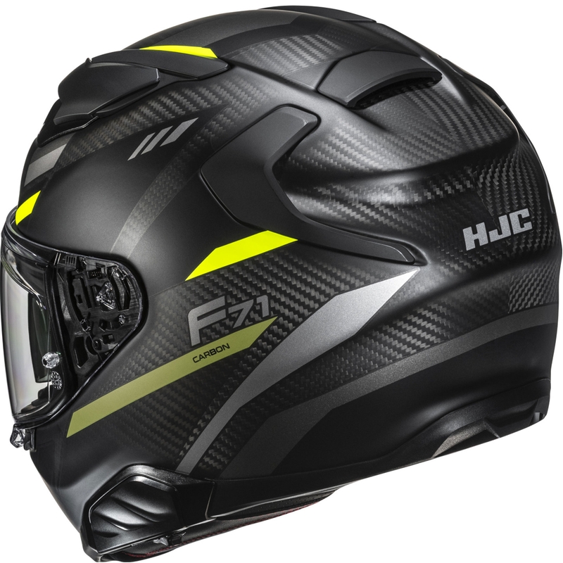 Casco integrale da moto HJC F71 CARBON Esira MC3HSF nero-giallo fluo