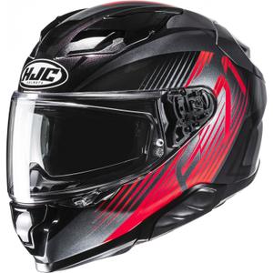 Casco integrale da moto HJC F71 Catos MC1 nero-rosso