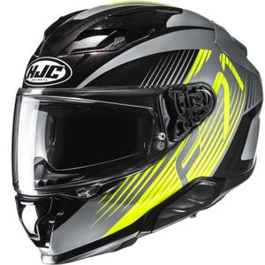 Casco integrale da moto HJC F71 Catos MC3H nero-grigio-giallo fluo