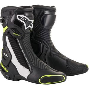Stivali moto Alpinestars SMX Plus 2 nero-bianco-giallo fluo