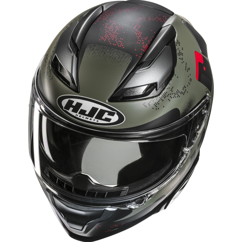 Casco integrale da moto HJC F71 Faco MC1SF cachi-nero