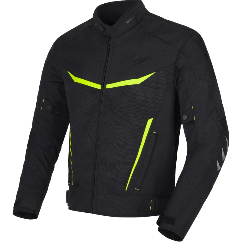 Giacca da moto RSA Runway nero-giallo fluo