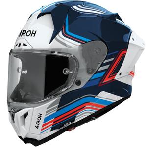 Casco integrale da moto Airoh GP800 Hurricane blu-bianco lucido