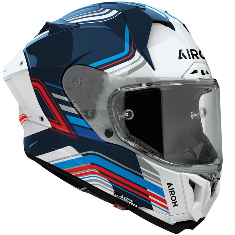 Casco integrale da moto Airoh GP800 Hurricane blu-bianco lucido