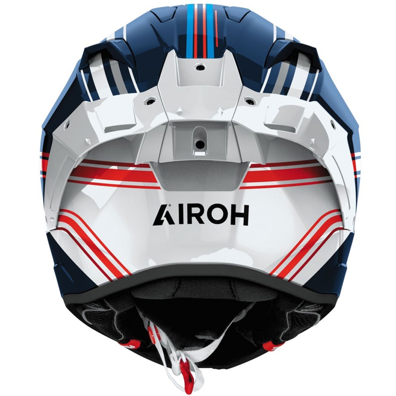 Casco integrale da moto Airoh GP800 Hurricane blu-bianco lucido