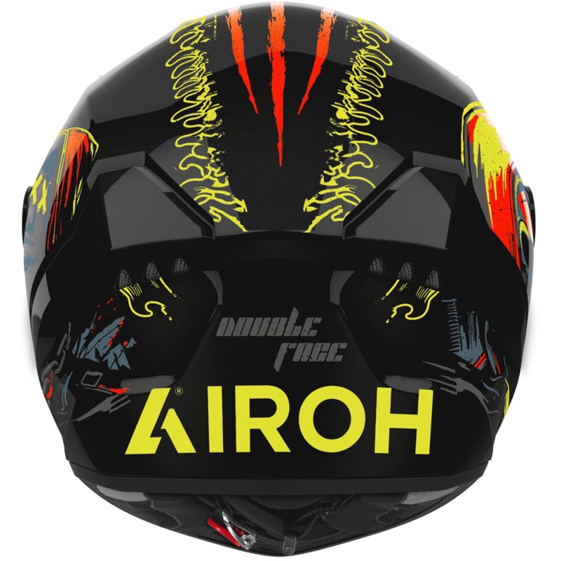 Casco integrale da moto Airoh CONNOR Double Face nero-giallo lucido