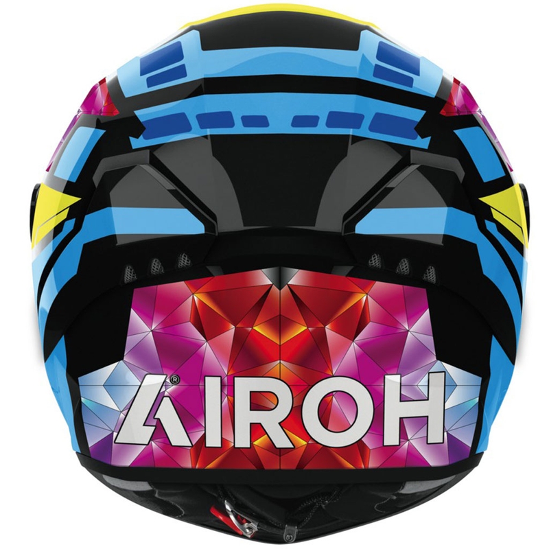 Casco integrale da moto Airoh CONNOR Stellar giallo-blu-rosa-nero lucido