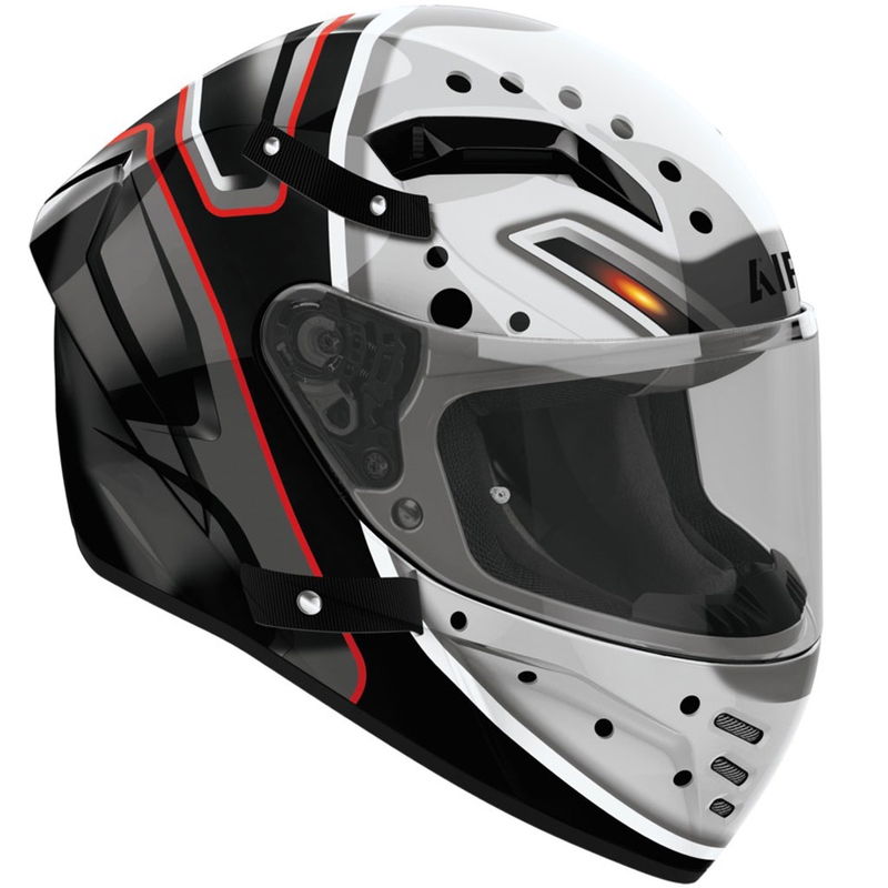Casco integrale da moto Airoh CONNOR Masker grigio-nero lucido