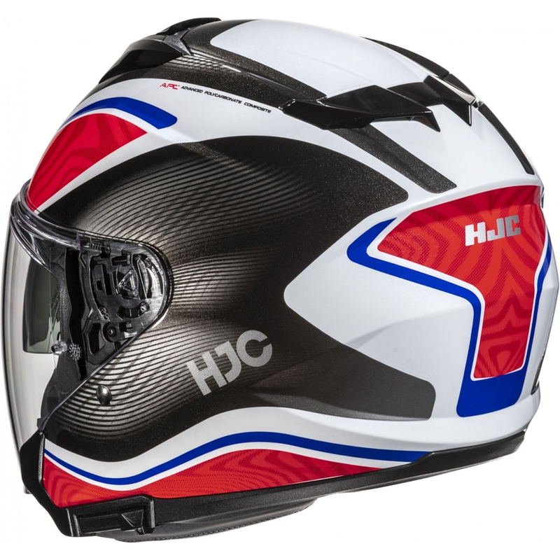 Casco da moto jet HJC i31 Depe MC21 nero-bianco-rosso-blu