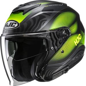 Casco moto jet HJC i31 Depe MC3HSF nero-giallo fluo