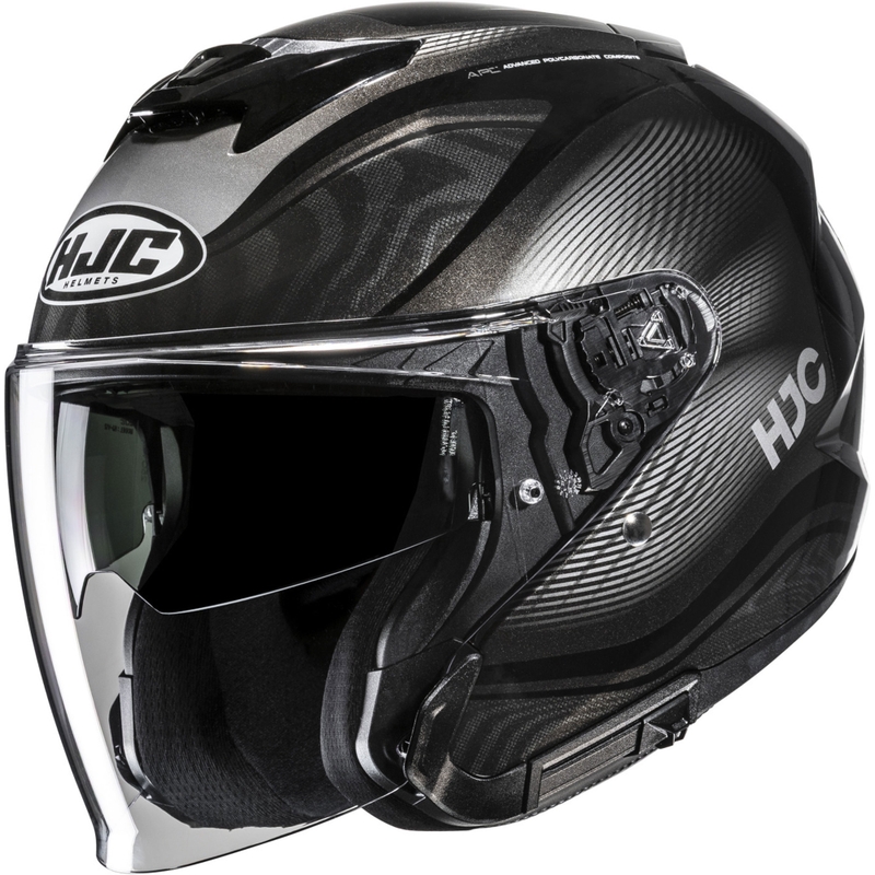 Casco da moto jet HJC i31 Depe MC5 nero-argento