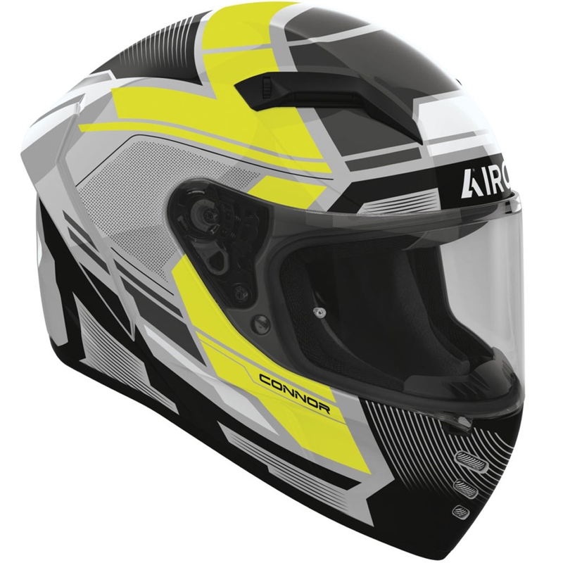 Casco integrale da moto Airoh CONNOR Ego giallo fluo lucido