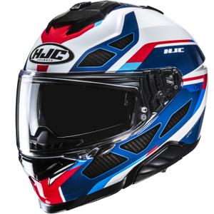 Casco integrale da moto HJC i71 Zest MC21 blu-bianco-rosso