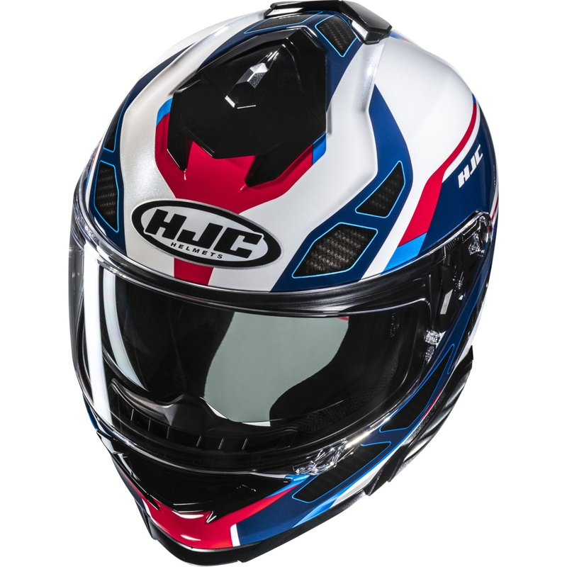 Casco integrale da moto HJC i71 Zest MC21 blu-bianco-rosso