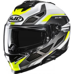 Casco integrale da moto HJC i71 Zest MC3H nero-bianco-giallo fluo