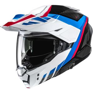 Casco da moto flip-up HJC i80 Imes MC21 nero-bianco-blu-rosso