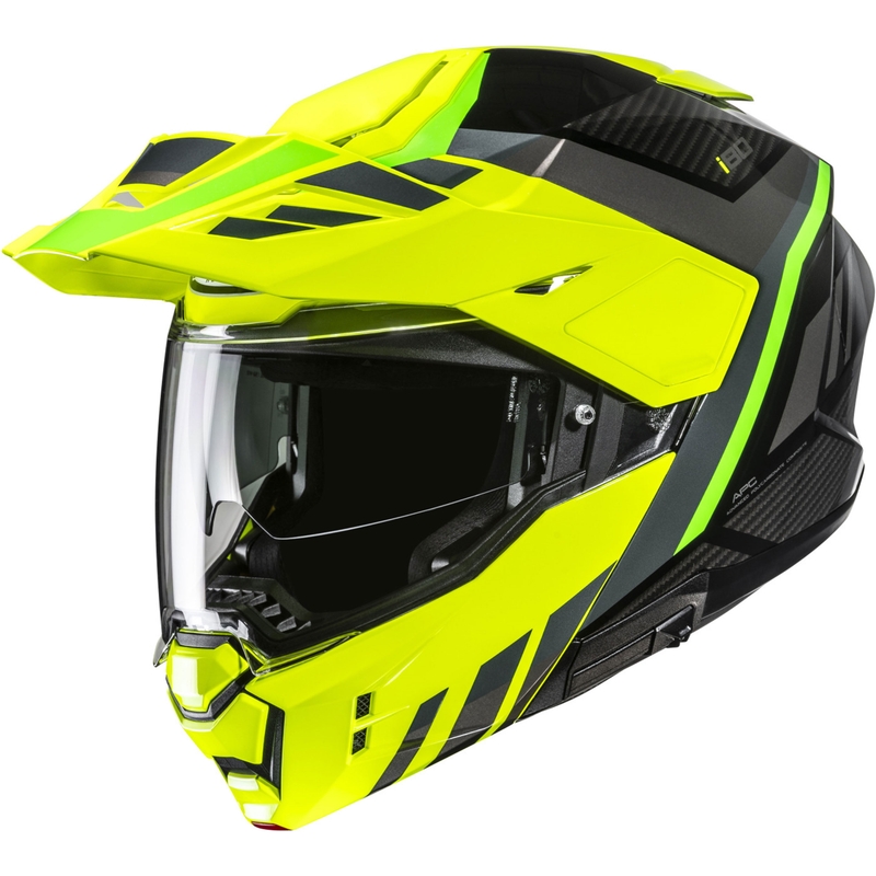 Casco moto apribile HJC i80 Imes MC3H nero-giallo fluo-verde fluo