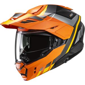 Casco da moto flip-up HJC i80 Imes MC3H nero-grigio-arancione