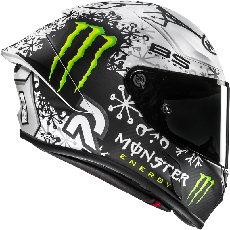 Casco integrale da moto HJC RPHA 1 V2 CARBON Snow Diablo MC10SF nero-bianco