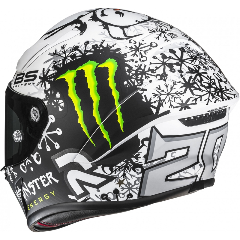 Casco integrale da moto HJC RPHA 1 V2 CARBON Snow Diablo MC10SF nero-bianco
