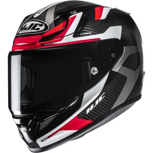Casco integrale da moto HJC RPHA 12 CARBON Xentra MC1 nero-bianco-rosso