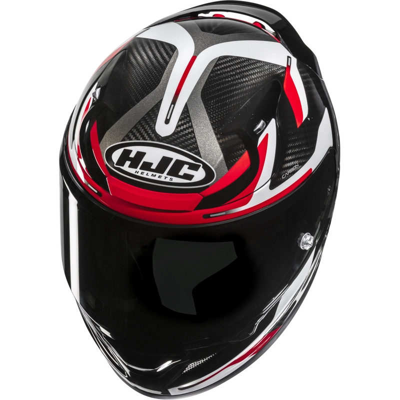 Casco integrale da moto HJC RPHA 12 CARBON Xentra MC1 nero-bianco-rosso