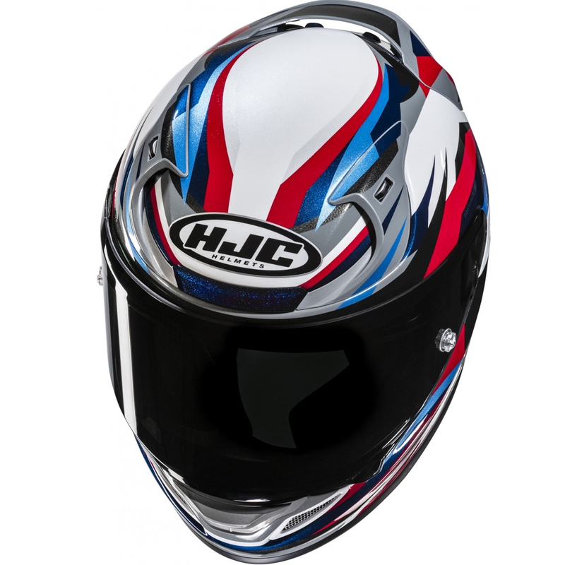 Casco integrale da moto HJC RPHA 12 Dravix MC21 bianco-nero-blu-rosso