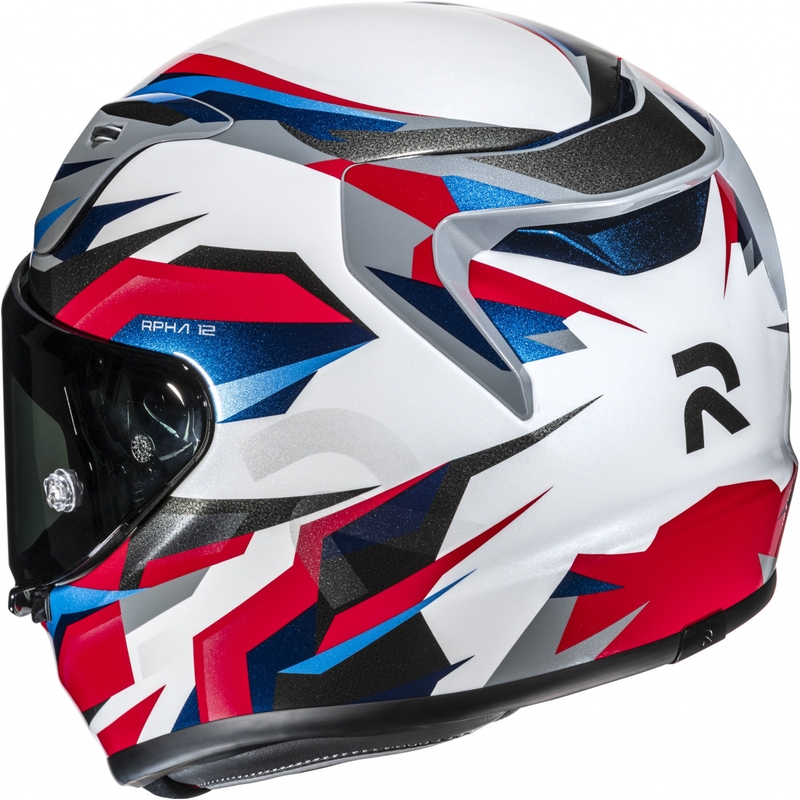 Casco integrale da moto HJC RPHA 12 Dravix MC21 bianco-nero-blu-rosso