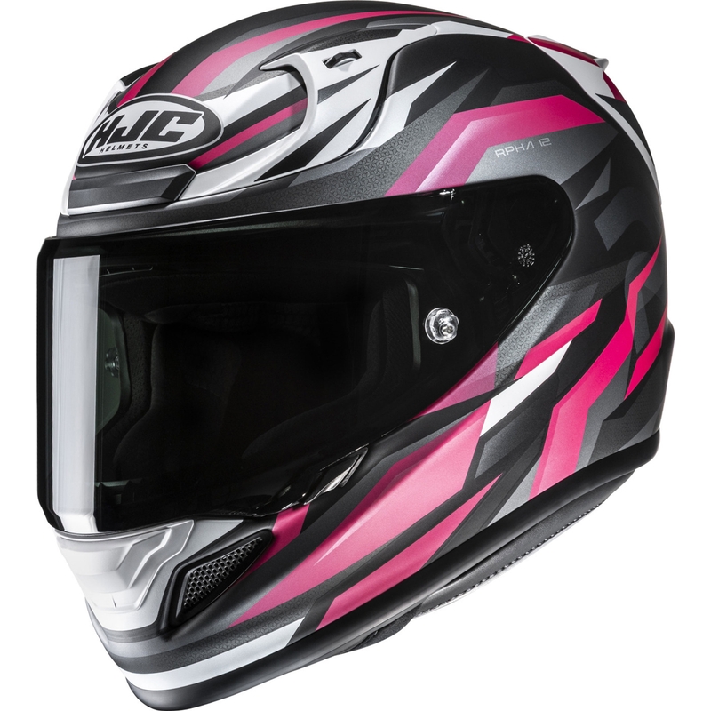 Casco integrale da moto HJC RPHA 12 Dravix MC3H nero-grigio-rosa
