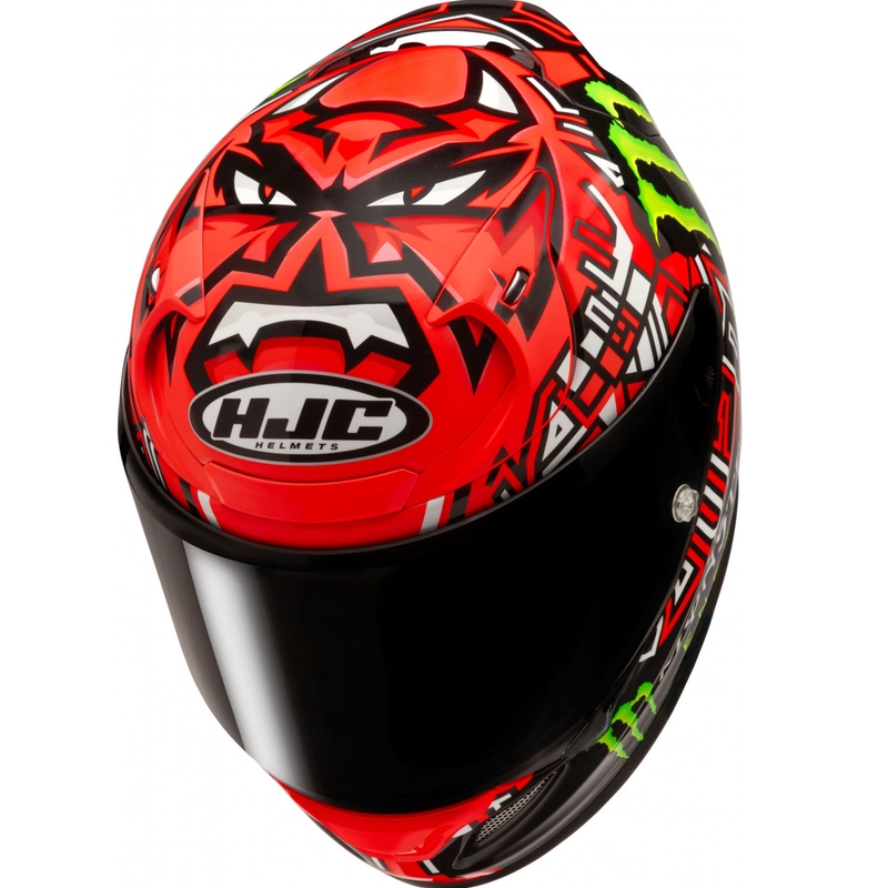 Casco integrale da moto HJC RPHA 12 Quartararo Replica II MC1 rosso-nero