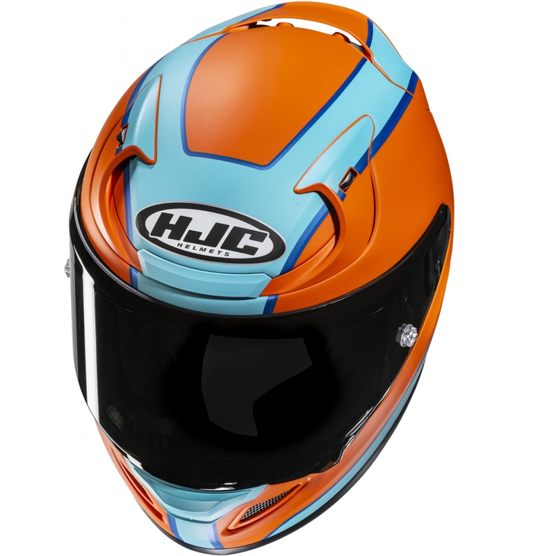 Casco integrale da moto HJC RPHA 12 Respon MC27SF arancione-blu