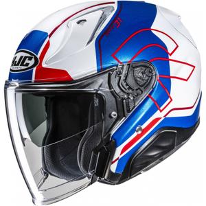 Casco da moto jet RPHA 31 Dereen MC21 bianco-blu-rosso