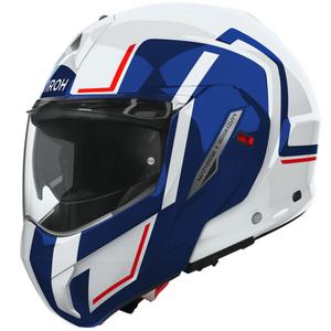 Casco da moto Airoh Mathisse 2 Genius blu-rosso lucido